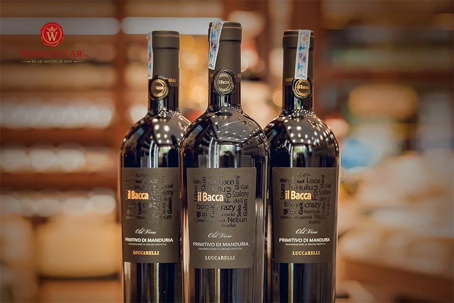 Dùng rượu vang Ý IL Bacca 2019 làm quà tặng
