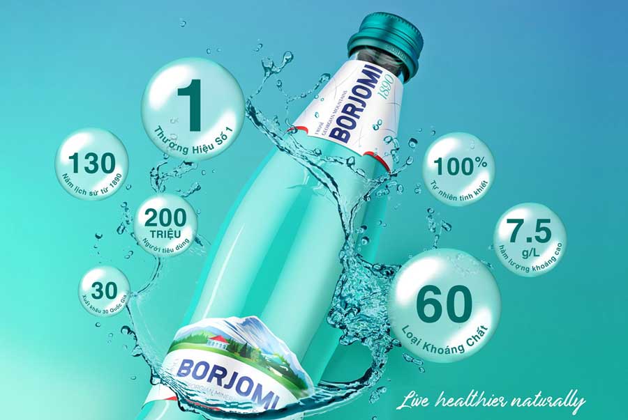 nước khoáng Borjomi và các con số minh chứng cho chất lượng