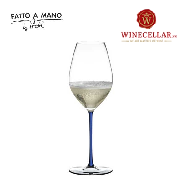 RIEDEL Fatto A Mano Champagne Wine Glass Dark Blue RQ Nhập khẩu chính hãng, giá tốt tại WINECELLAR.vn