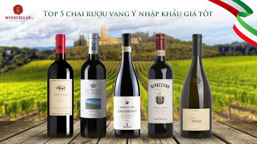 Top 5 chai rượu vang Ý nhập khẩu giá tốt | WINECELLAR.vn