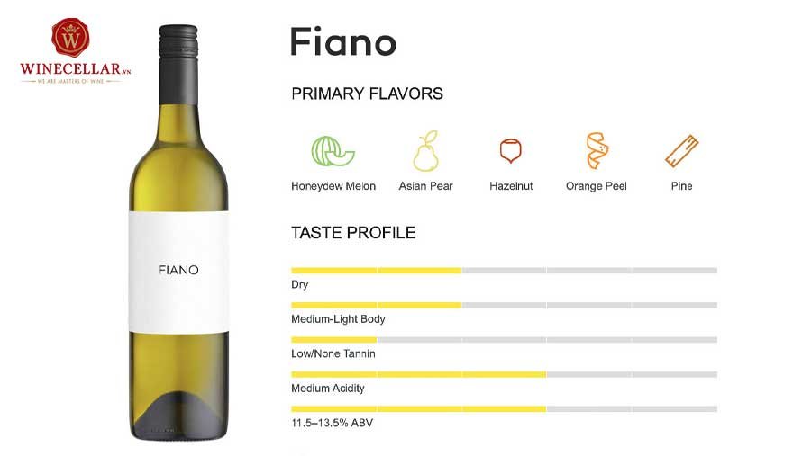 Tổng quan hương vị rượu vang Fiano