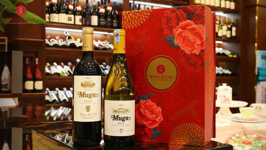 Cặp rượu vang Bodegas Muga