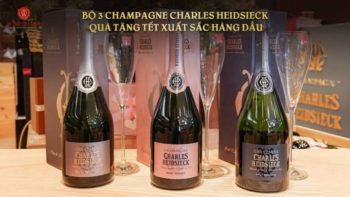 Bộ 3 Champagne Charles Heidsieck - Quà tặng Tết xuất sắc hàng đầu