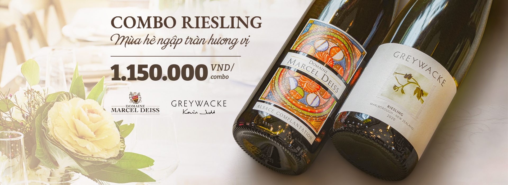Combo rượu vang Riesling