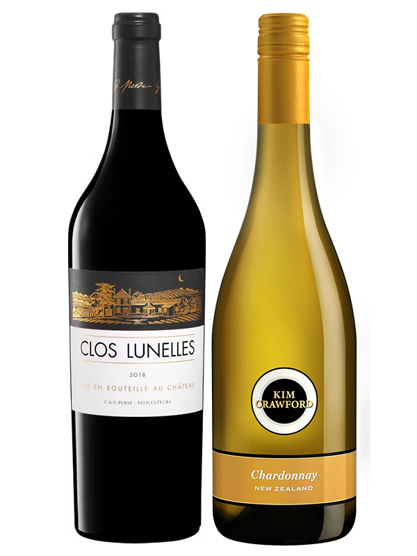 Combo Vang Đỏ - Trắng Giá Tốt - Clos Lunelles & Kim Crawford Chardonnay