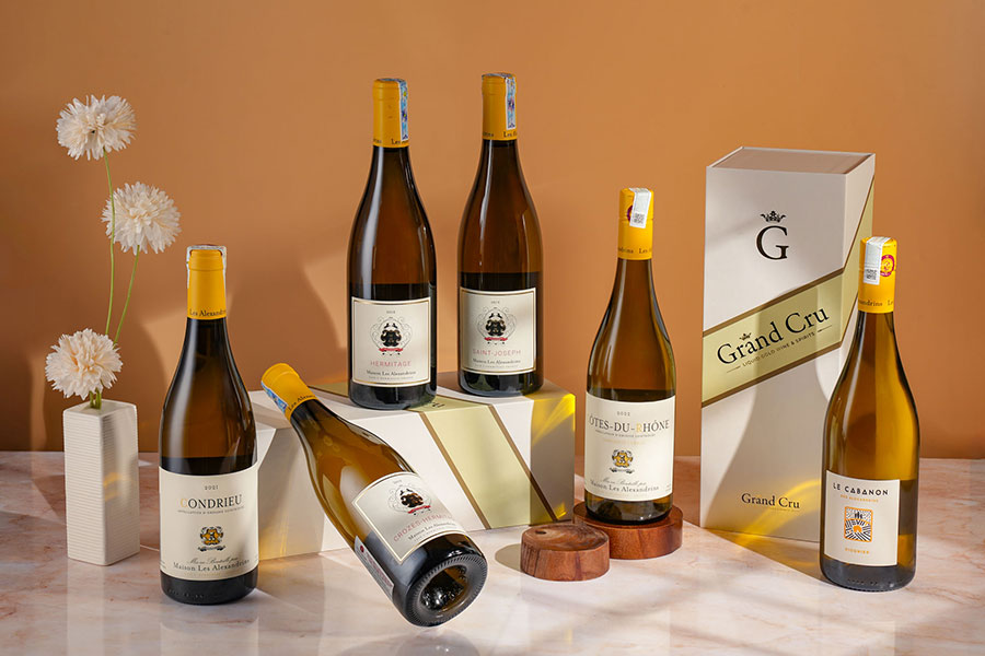 Bộ sưu tập rượu vang trắng từ Maison Les Alexandrins