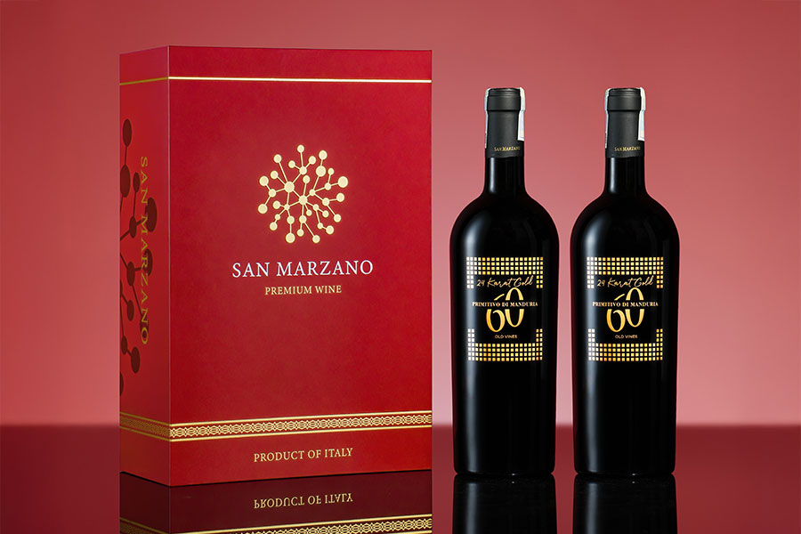 Quà tặng rượu vang Ý 60 Sessantanni Limited Edition 24 Karat Gold